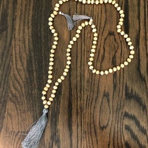 Beaded and tassel necklace